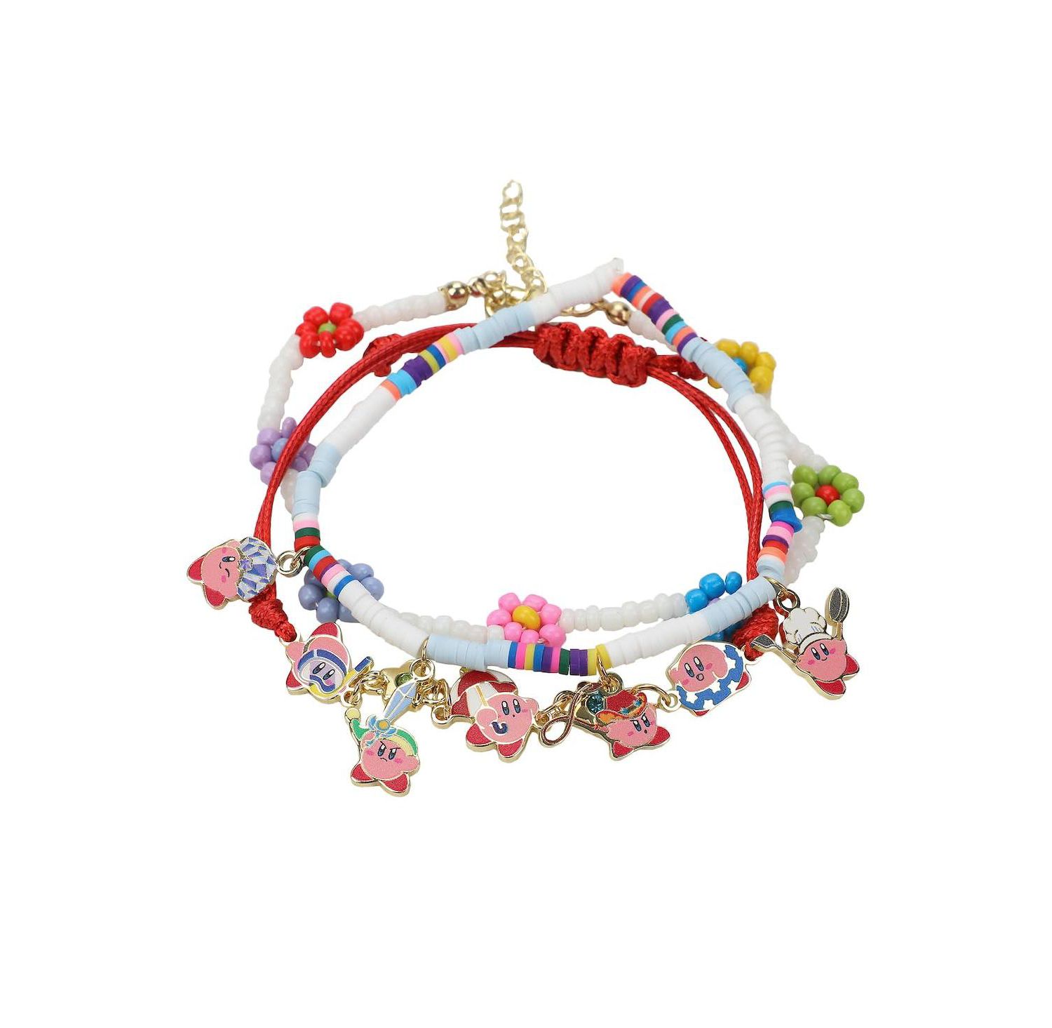 Kirby Copy Abilities 3-Pack Multi-Charmed Bracelet