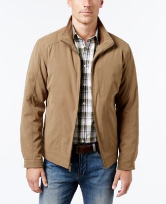 London Fog Men's Knit-Trim Microfiber Jacket - Macy's