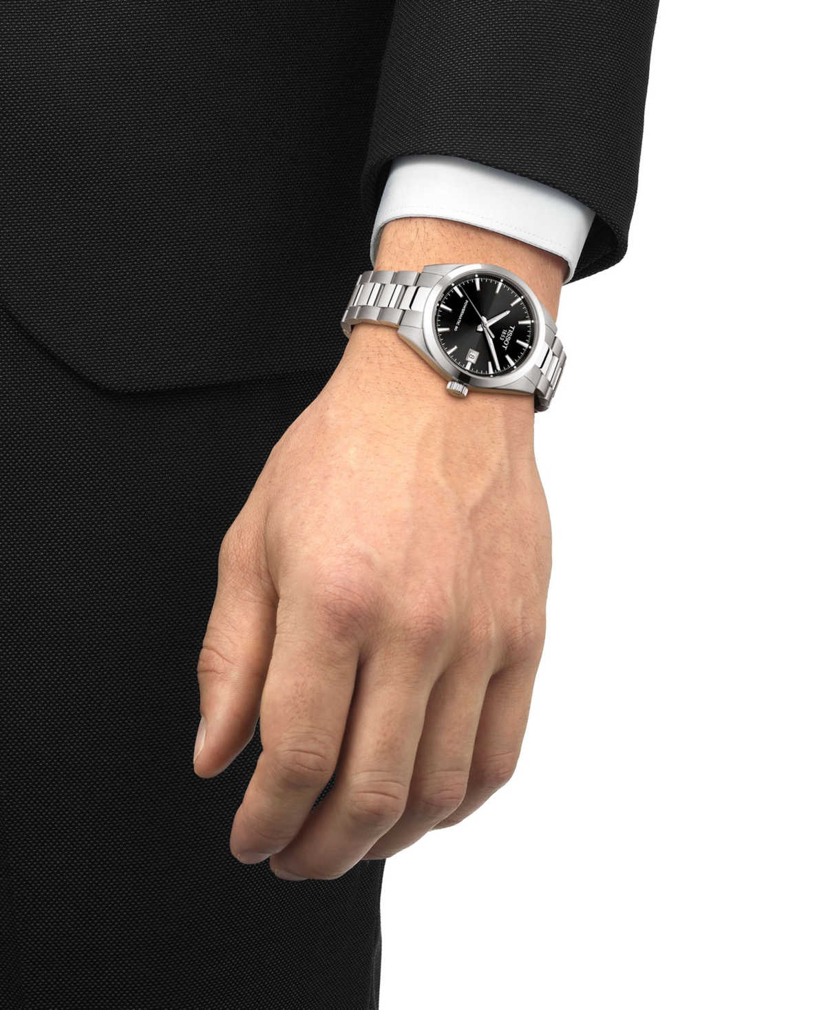 Tissot Men's Round Silver Stainless Steel Watch 38mm