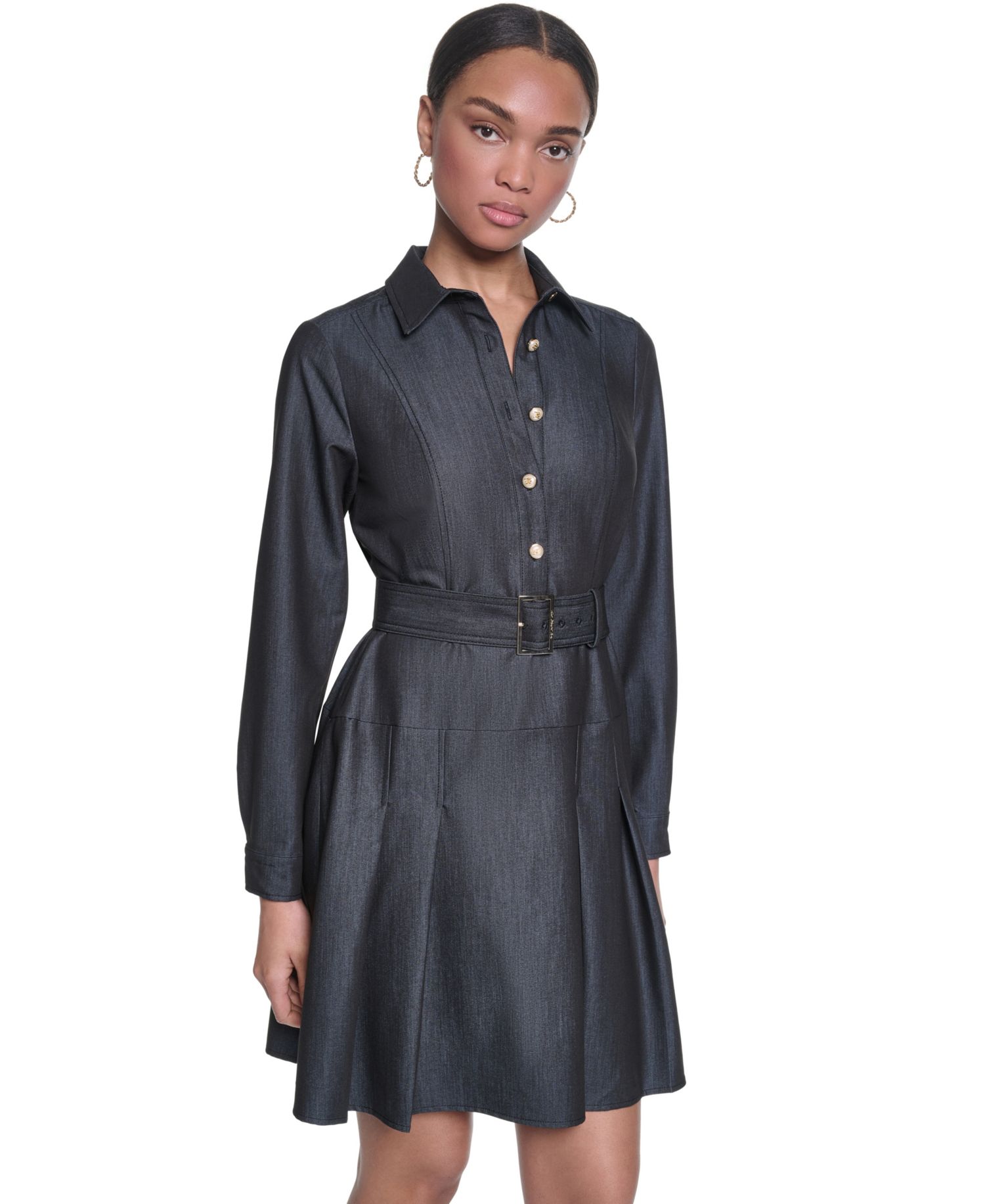 Women's Denim Shirt-Dress