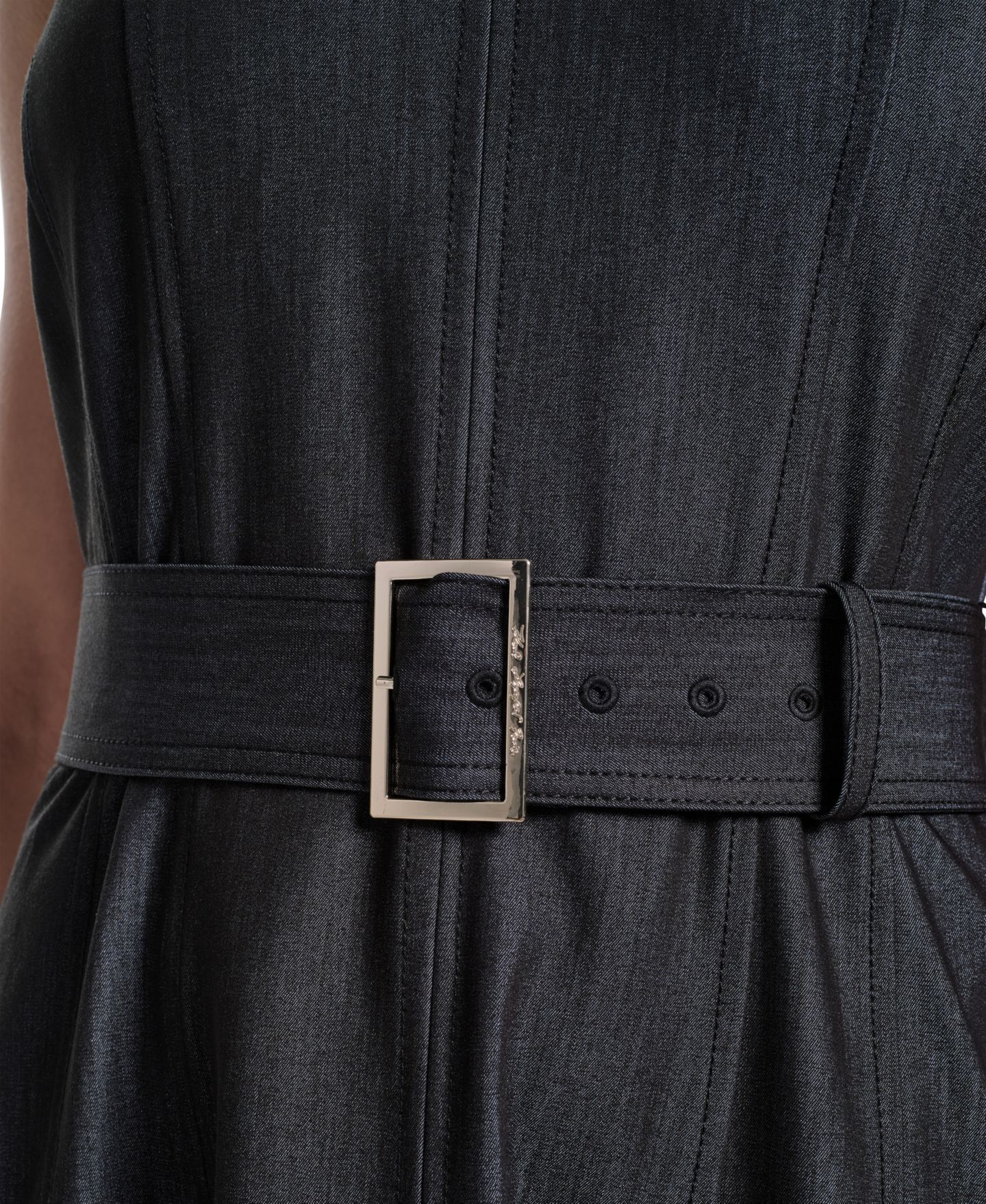 Женское платье KARL LAGERFELD PARIS Denim Midi, цвет: Индиго — фото 5