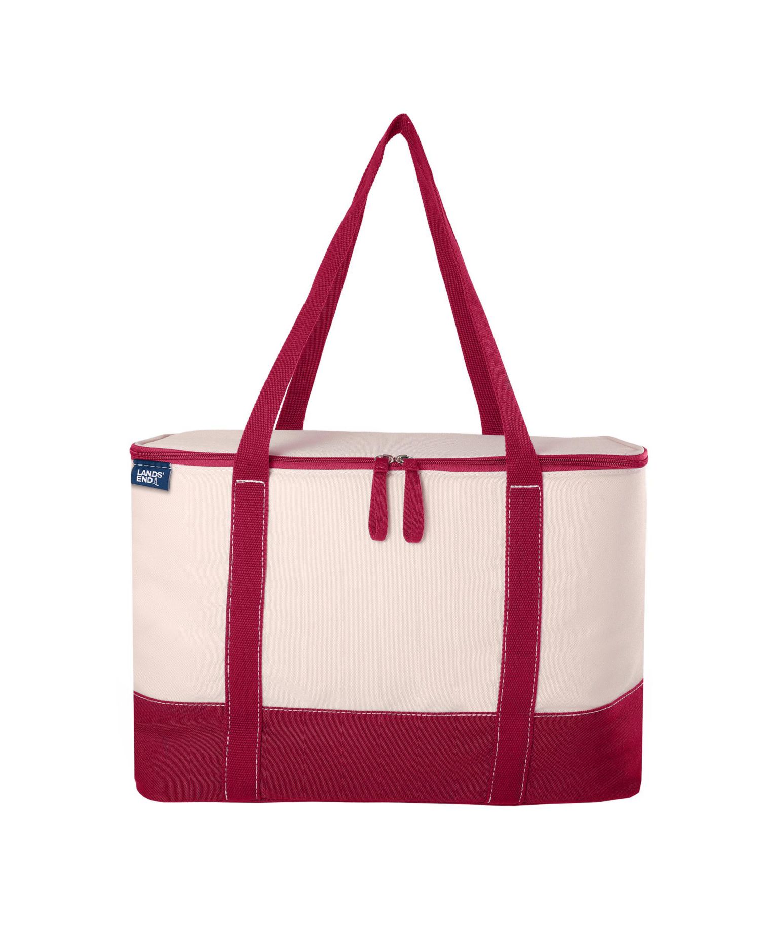 Rectangular Large Cooler Bag Insulated 8 Gal, Canvas Soft Cooler with Tote Handles and Zip Closure