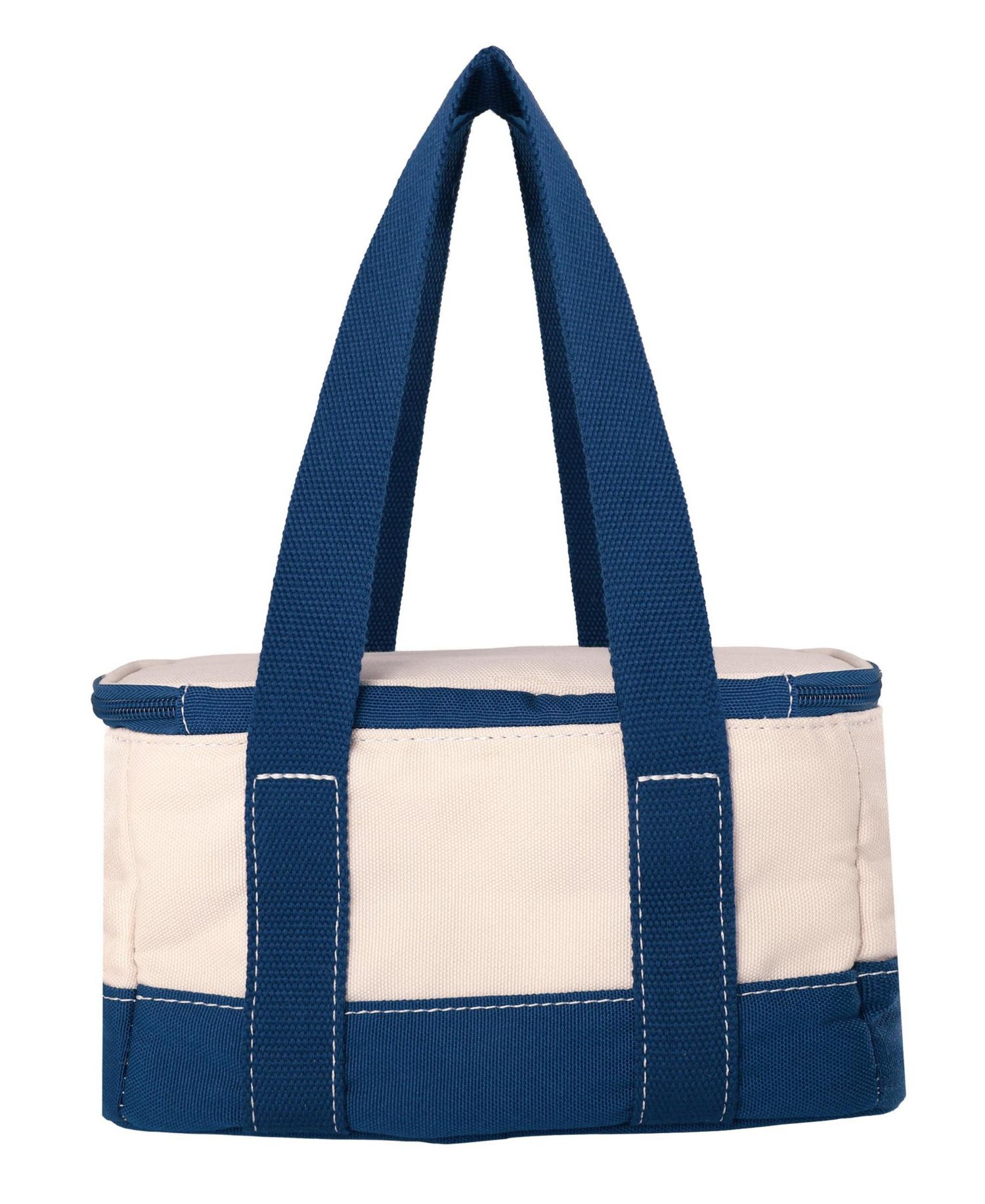 Rectangular Small Cooler Bag Insulated 1.5 Gal, Canvas Soft Cooler with Tote Handles and Zip Closure