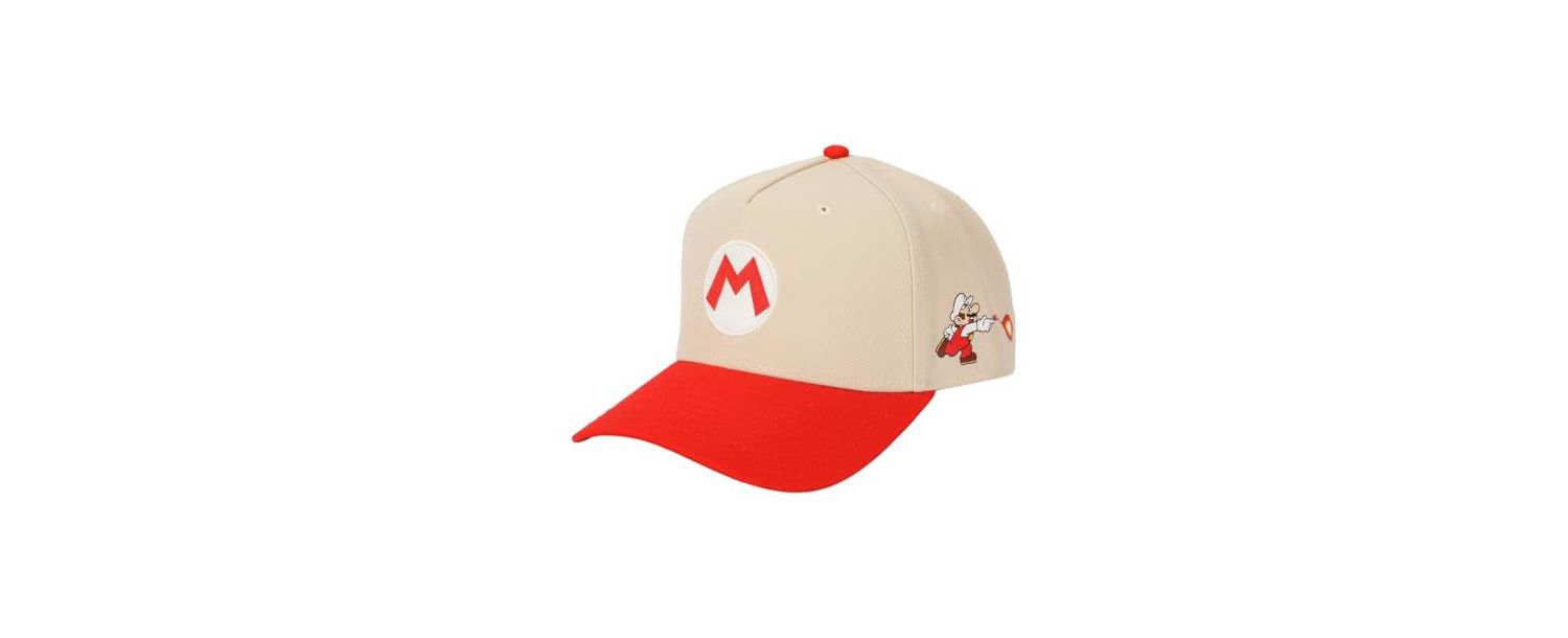 Мужская кепка Bros Fire Mario в бело-красном стиле в стиле ретро для дедушки