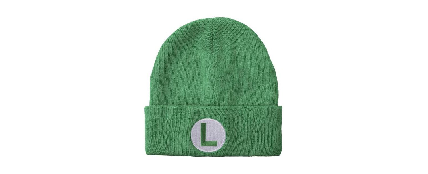 Men's Luigi Logo Embroidery Standard Cuff Acrylic Knit Beanie Cuff Beanie