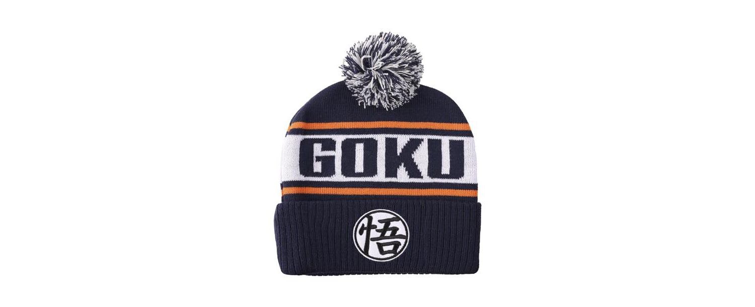 Men's Goku Kanji Blue Cuff Beanie