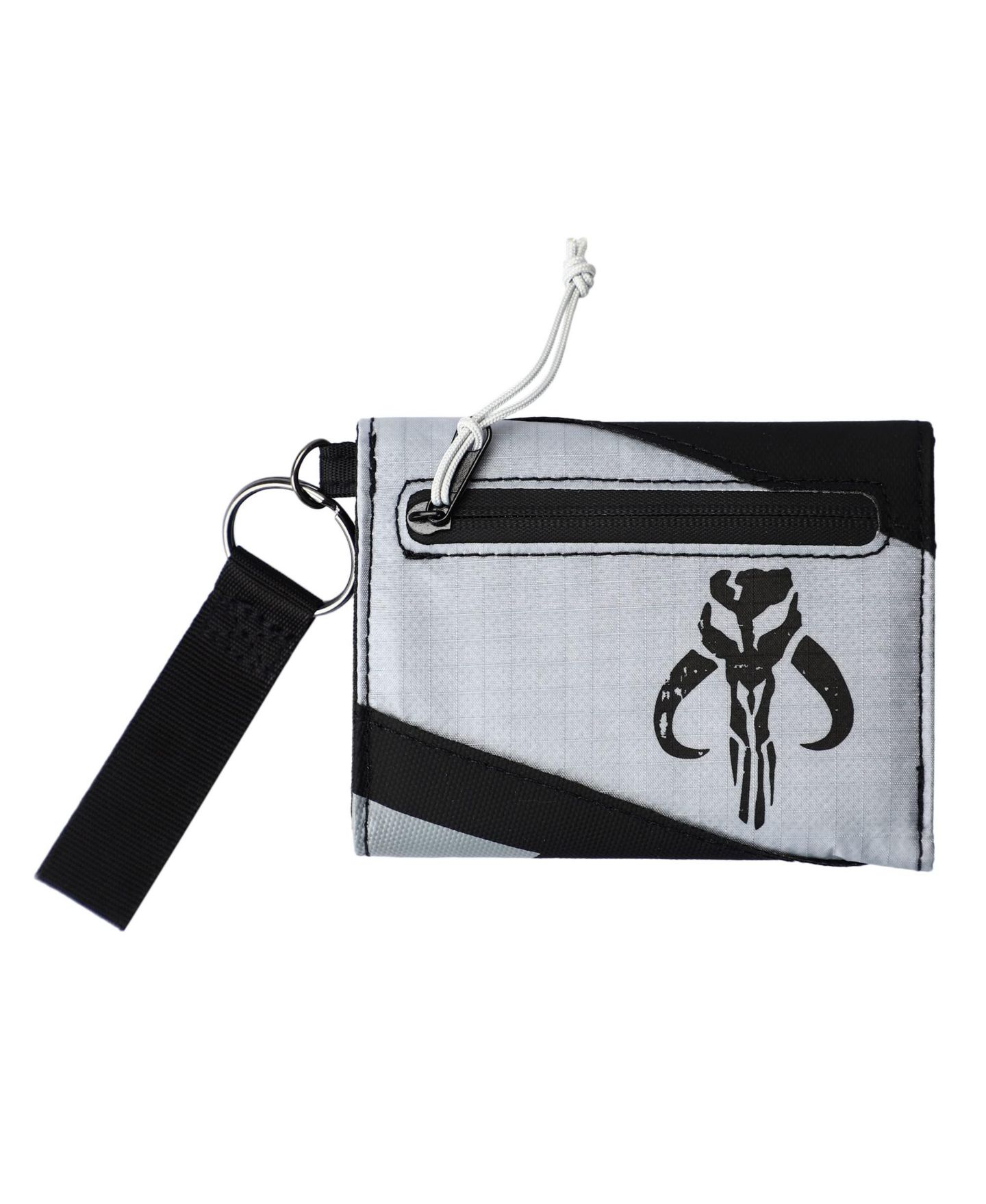 Мужской кошелёк Star Wars: The Mandalorian Din Djarin The Mandalorian Tri-fold Wallet with Keychain Clip, цвет: Чёрный — фото 7