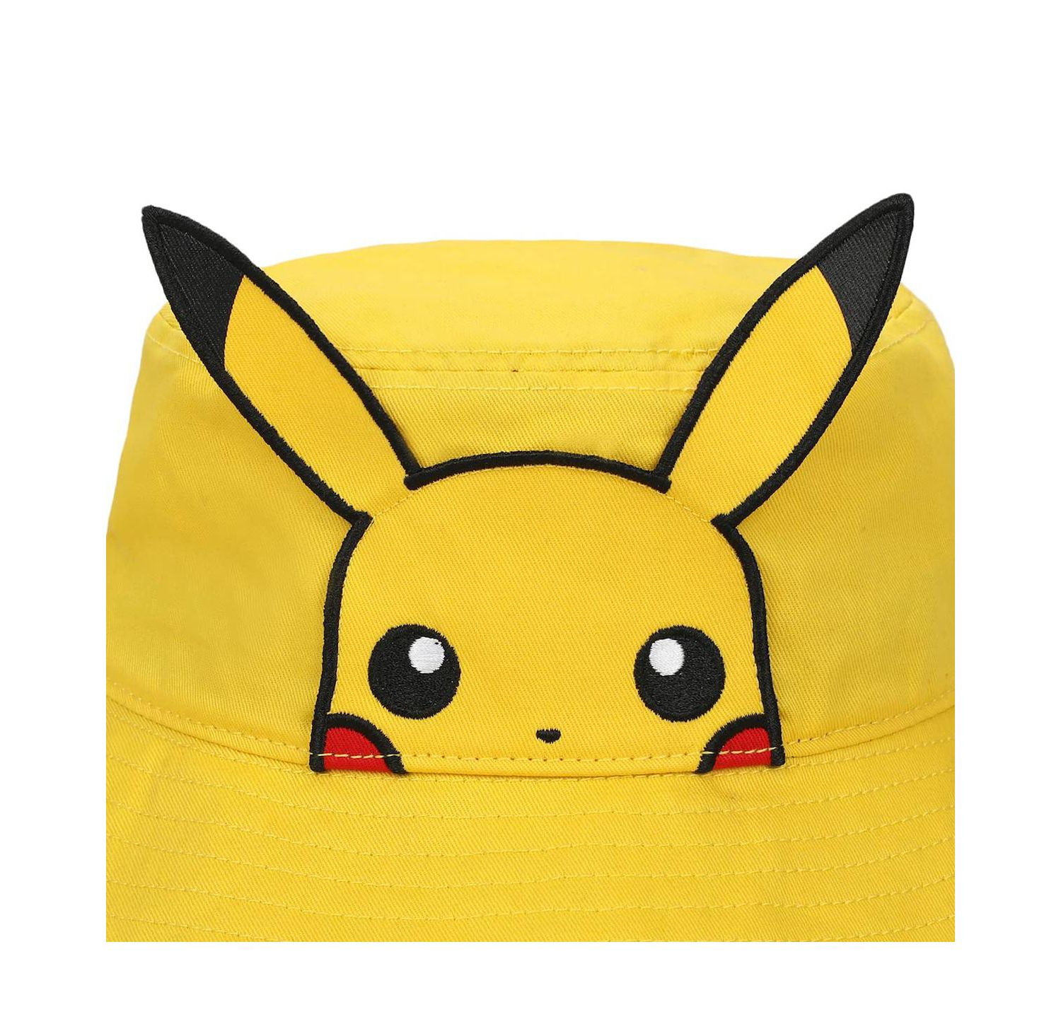 Men's Pikachu Face Unisex Adult Bucket Hat With 3D Plush