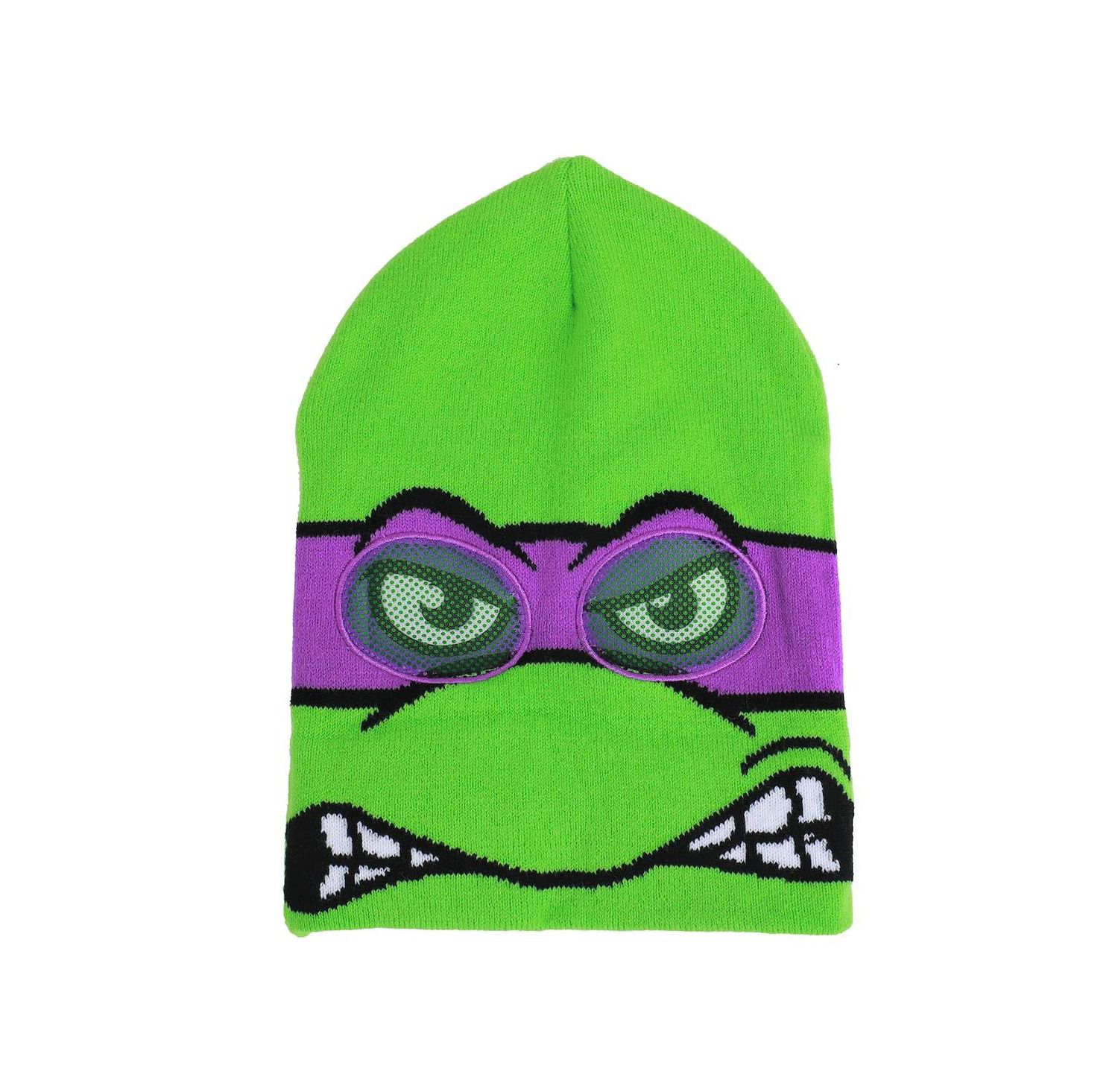 Men's TMNT Rolldown Donny Adult Acrylic Mesh Eye Green Beanie