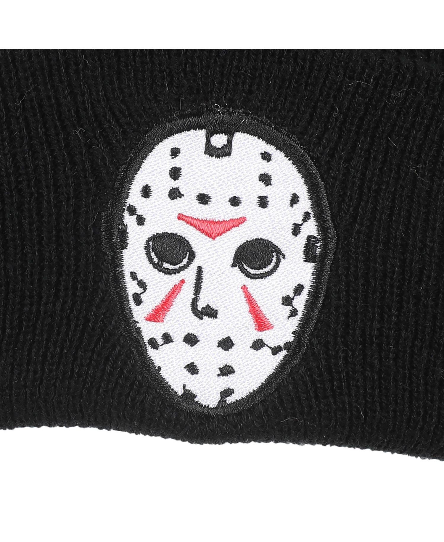 Men's Jason Mask Embroidery On Acrylic Knit Standard Cuff Beanie