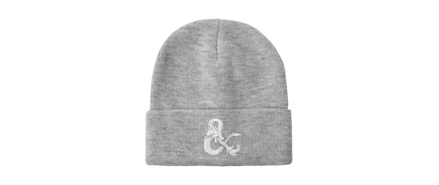 Мужская шапка Dungeons & Dragons Ampersand Logo Embroidery Heather Gray Acrylic Knit Cuff, цвет: Серый — фото 7