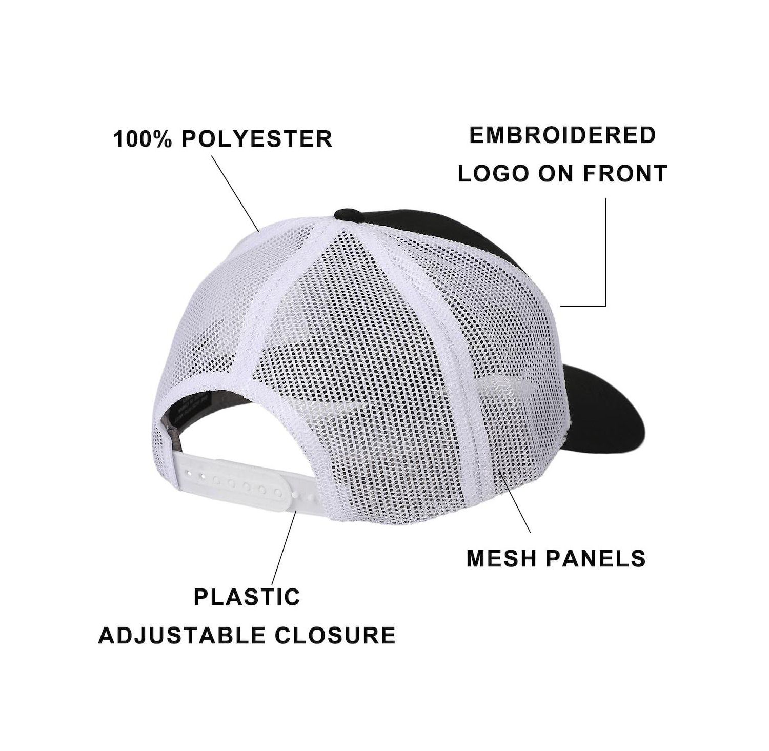 Men's Embroidered Logo Trucker Hat