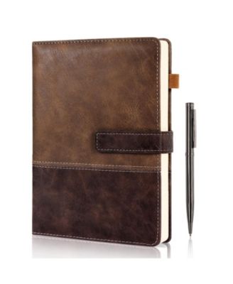 This A5 leather notebook is suitable for daily writing, note-taking, and office use 240 pages