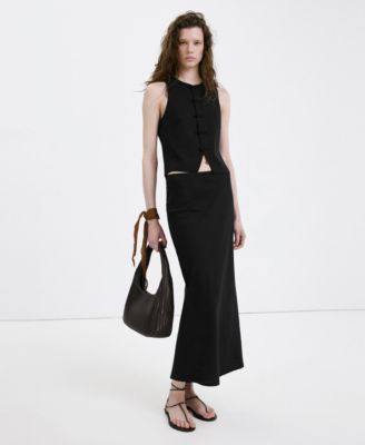 Women's Linen Toggle Vest