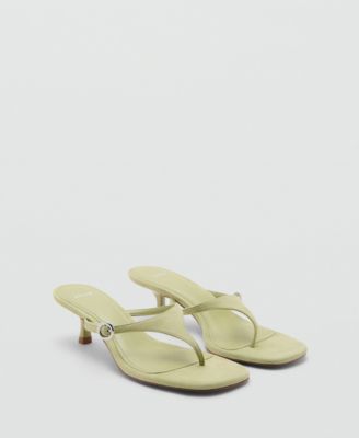 Women's Kitten-Heel Leather Sandals