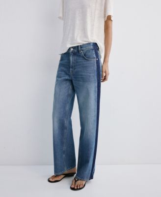 Women's Contrasting Stripe Low-Rise Jeans