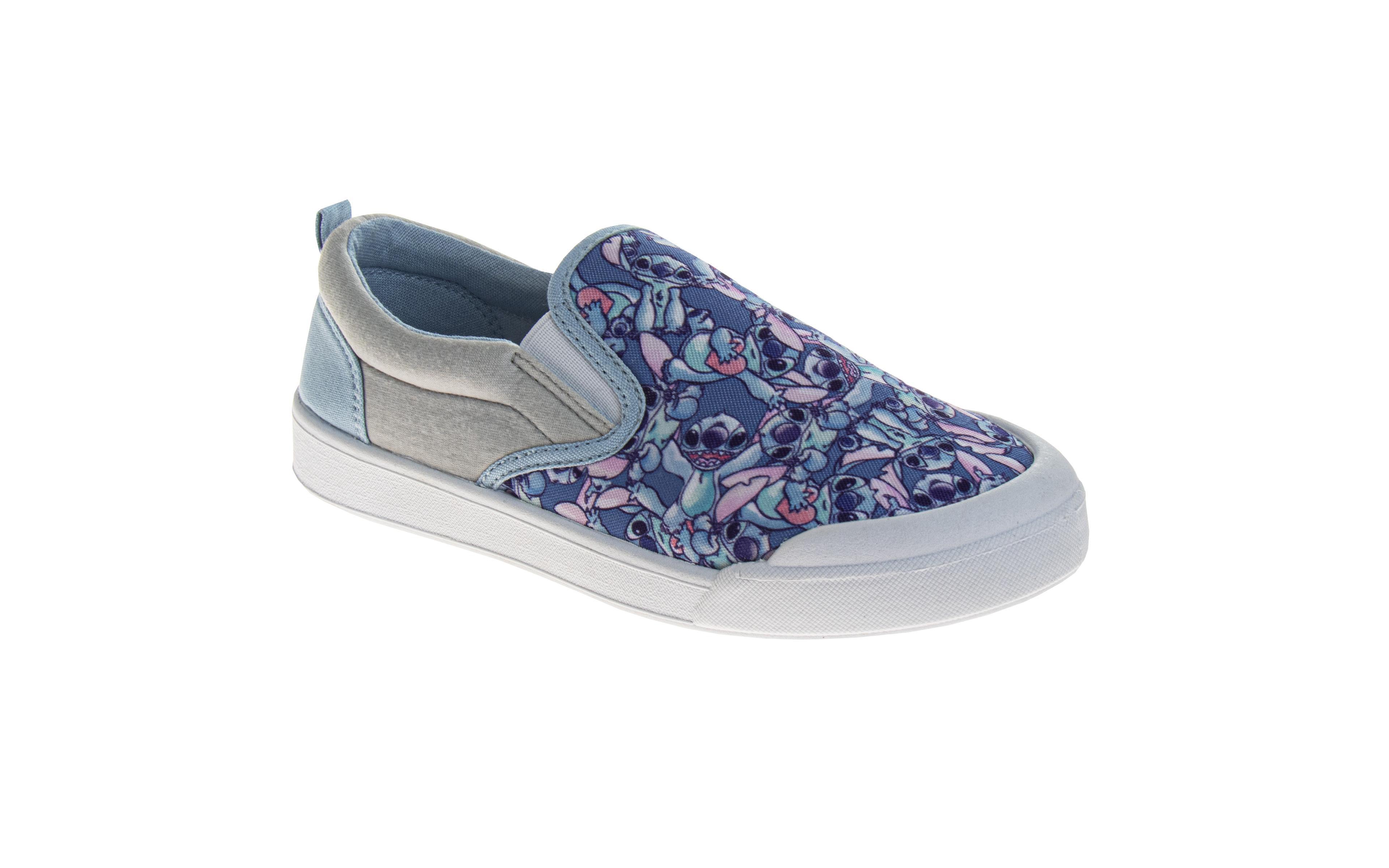 Disney Women's Stitch Slip On Canvas Sneakers Easy On/Off Casual Wear Comfort Fit