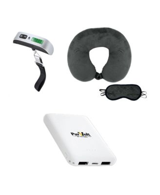 The Savvy Traveler s Essential Trio: Electronic Luggage Scale, Memory Foam Travel Pillow, and Ultra-Compact Wireless Power Bank