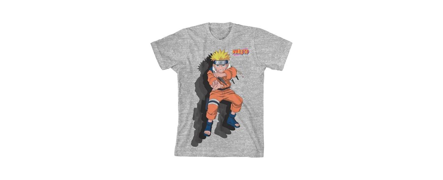 Shadow Effect Crew Neck Short Sleeve Athletic Heather Boy's T-shirt-L