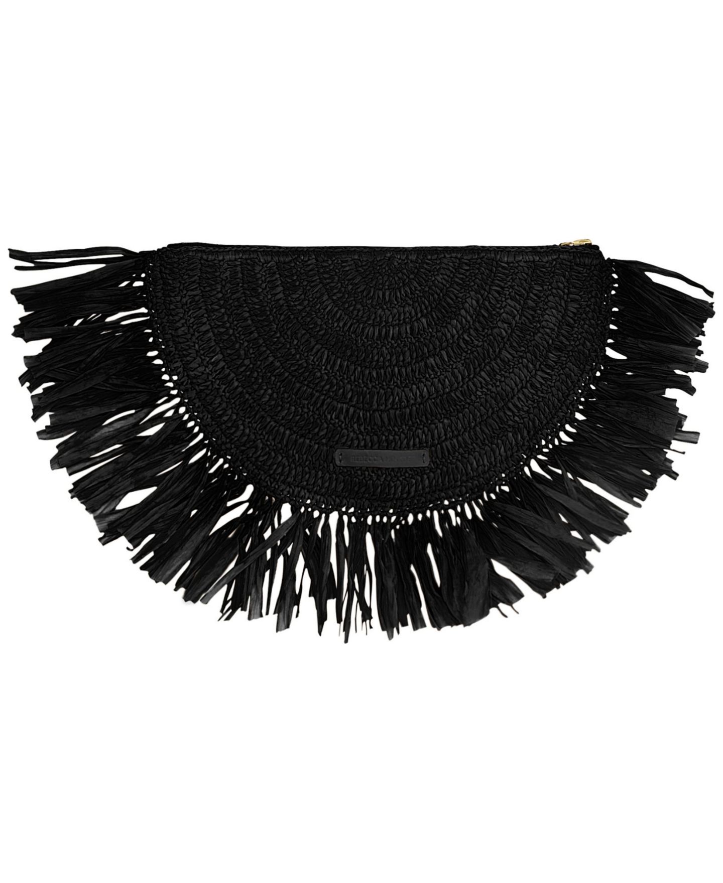 Женский клатч Rebecca Minkoff Lucia Raffia Mini Clutch Handbag, цвет: Чёрный — фото 2