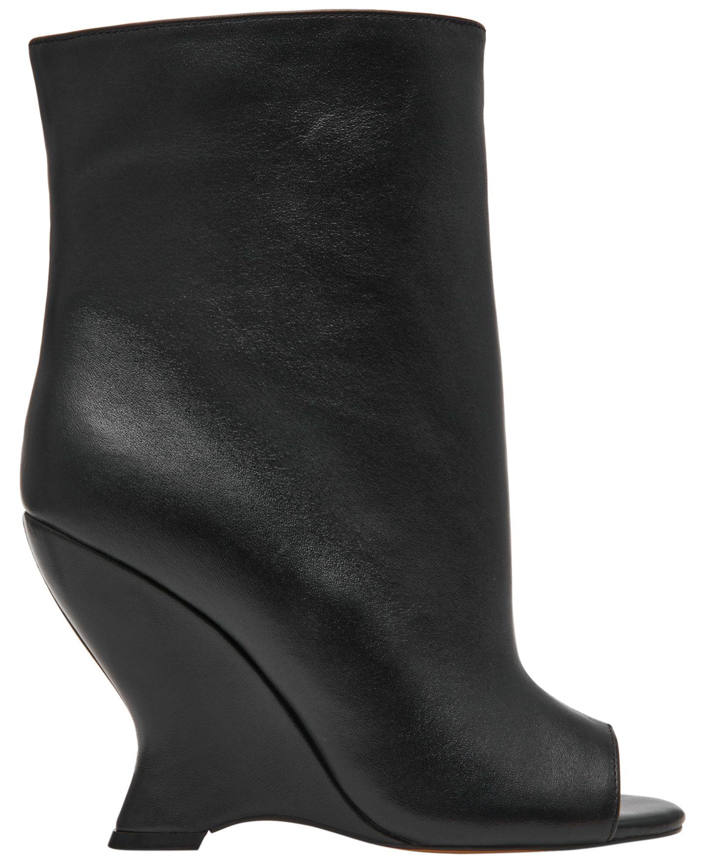 Женские ботинки Steve Madden Rylix Sculpted Wedge Booties, цвет: Чёрный кожаный — фото 2