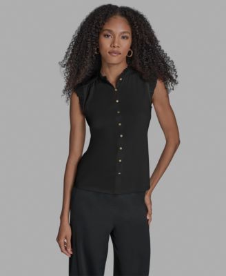 Women's Sleeveless Button-Down Blouse