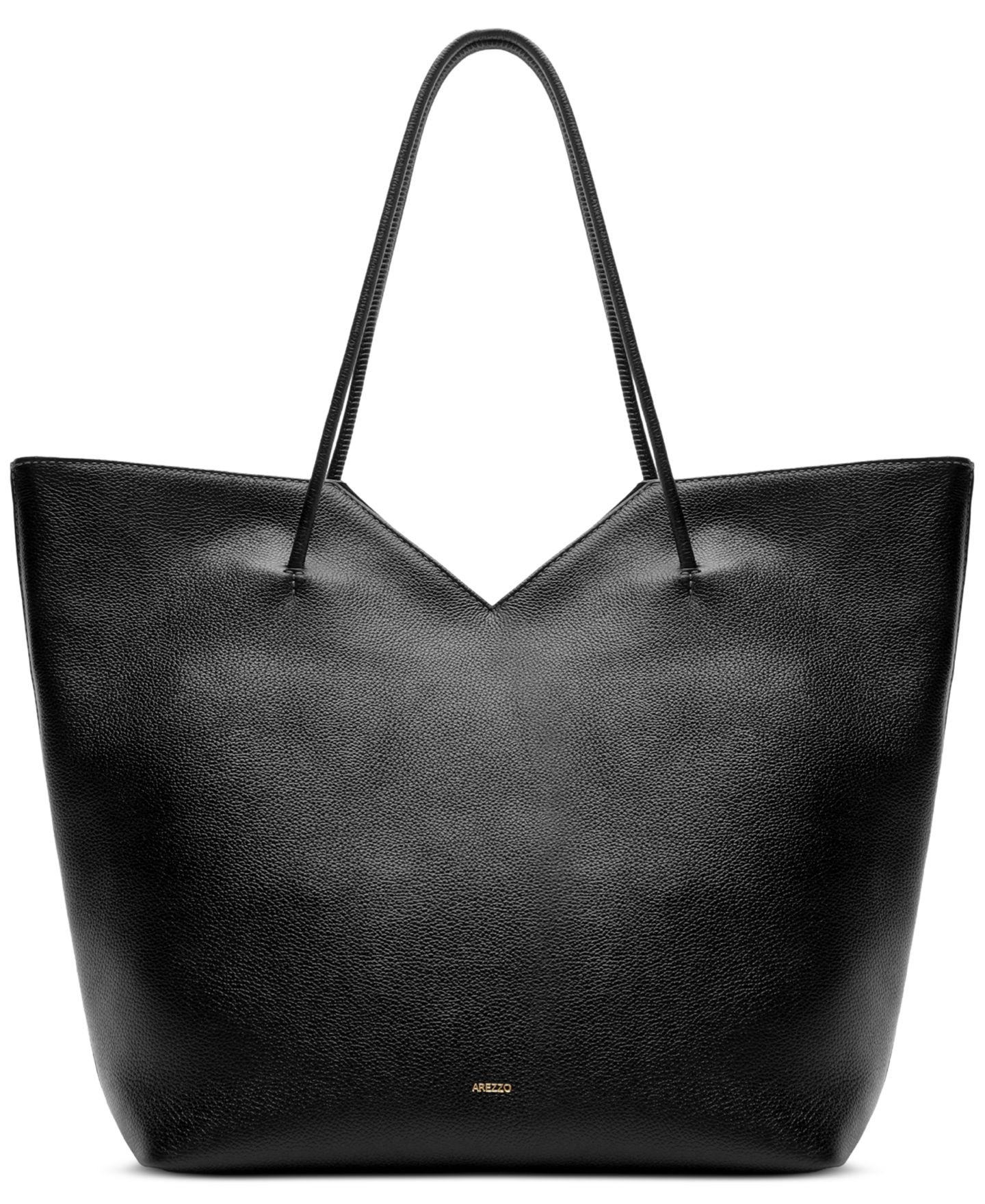 Женская сумка Arezzo Sarah Large Leather Tote Handbag, цвет: Чёрный — фото 2