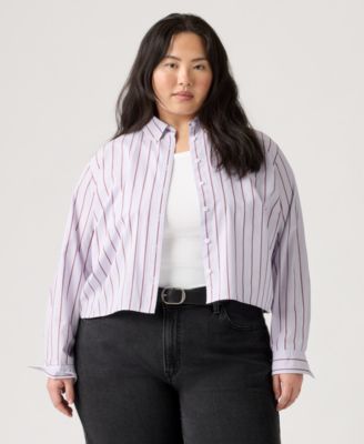 Plus Size Sully Relaxed-Fit Cotton Shirt