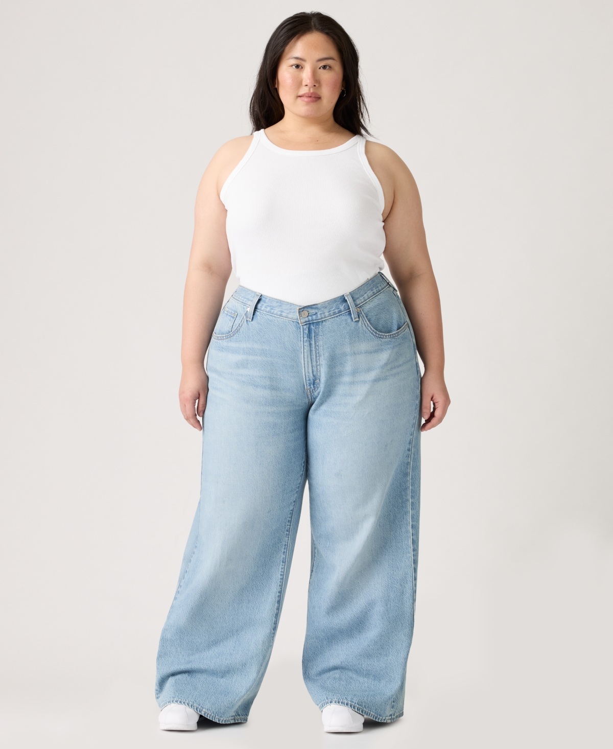 Levi's Plus Mid-Rise Non-Stretch Cinch Cotton Baggy Jeans