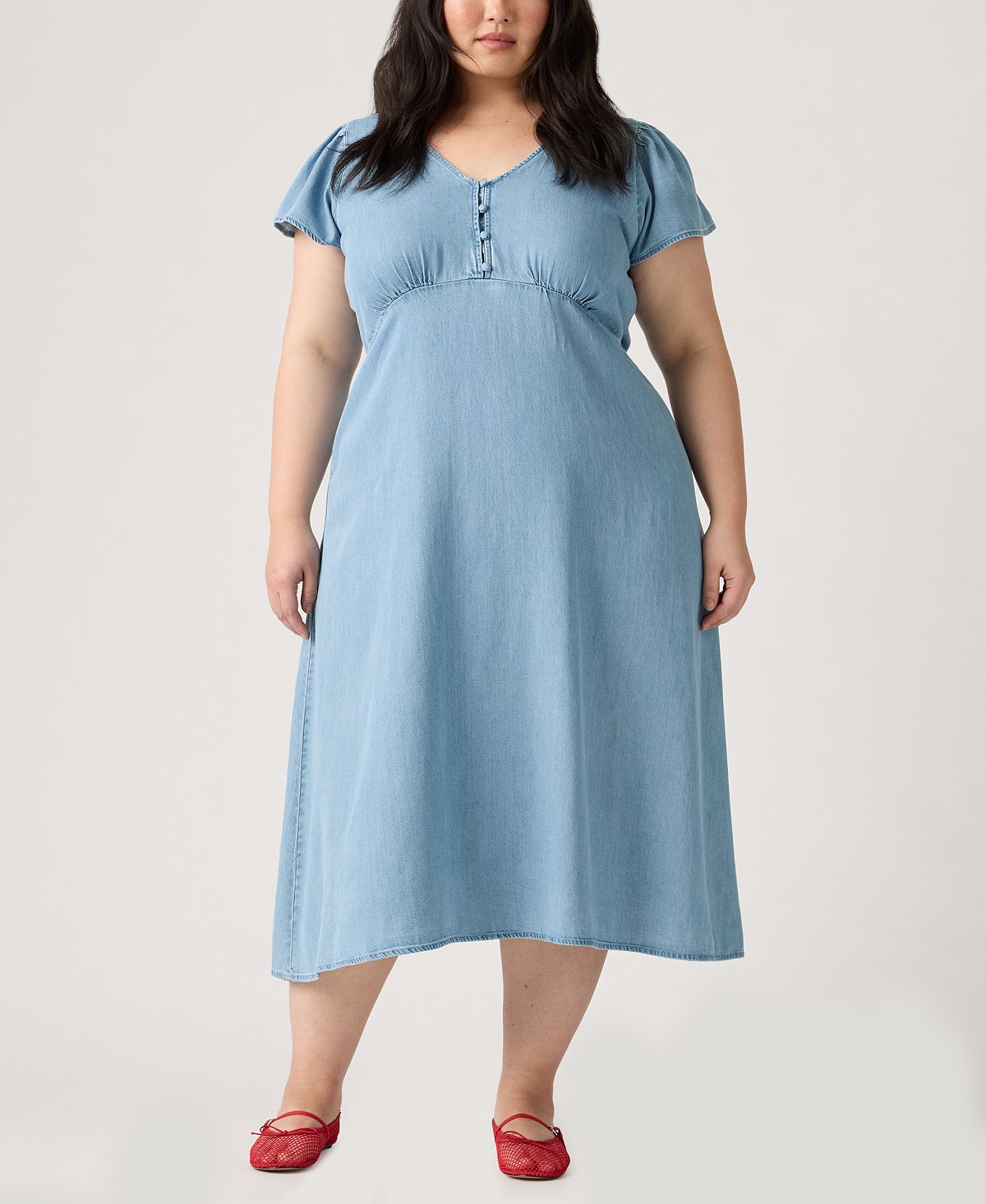 Levi's® Plus Size Lilith Short-Sleeve Midi Dress view 2 — MAYCSS fashion products