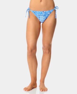 Women's Bandana Print Side Tie Swim Bottoms