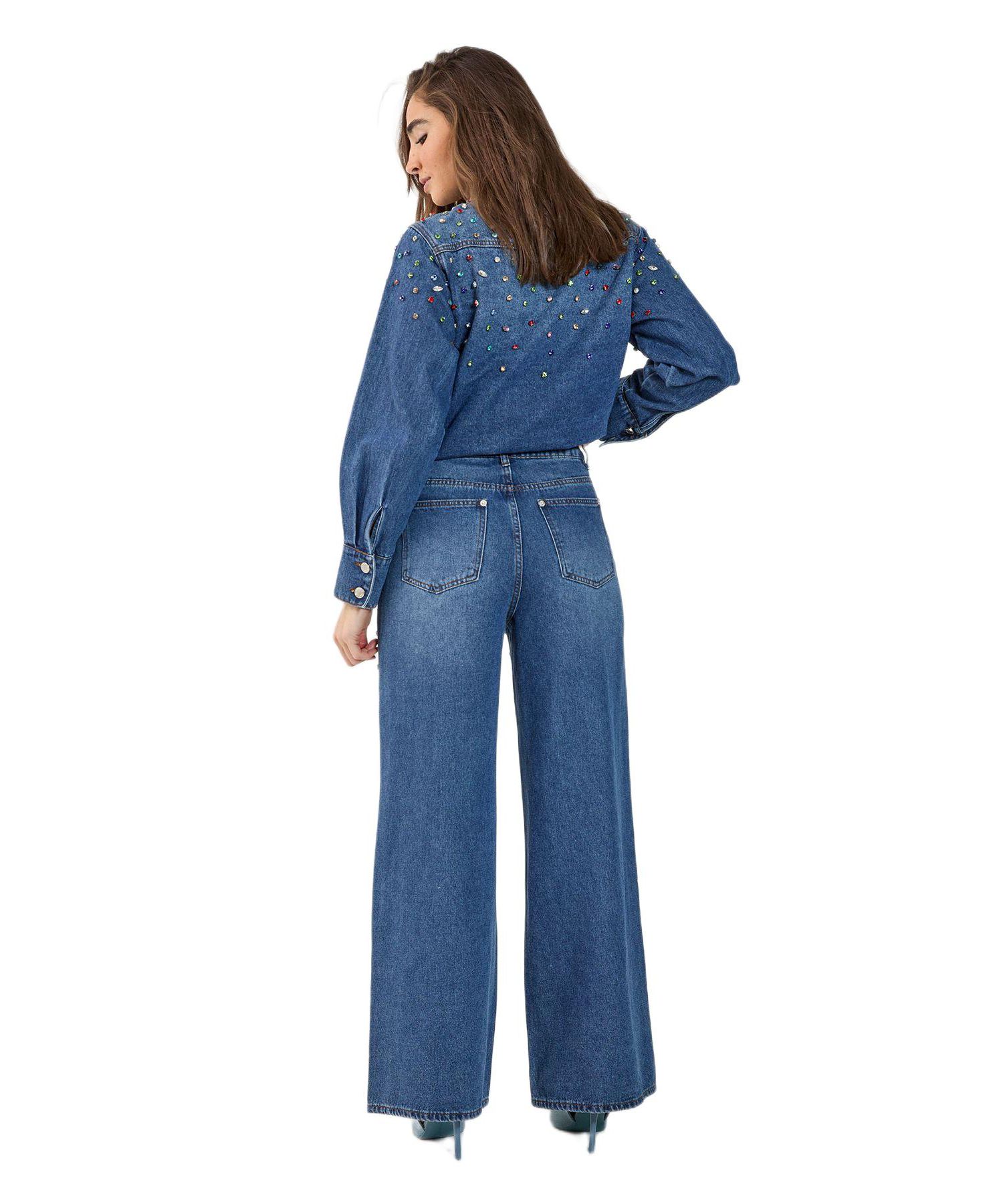 Women's Denim Jewel Baggy Jeans