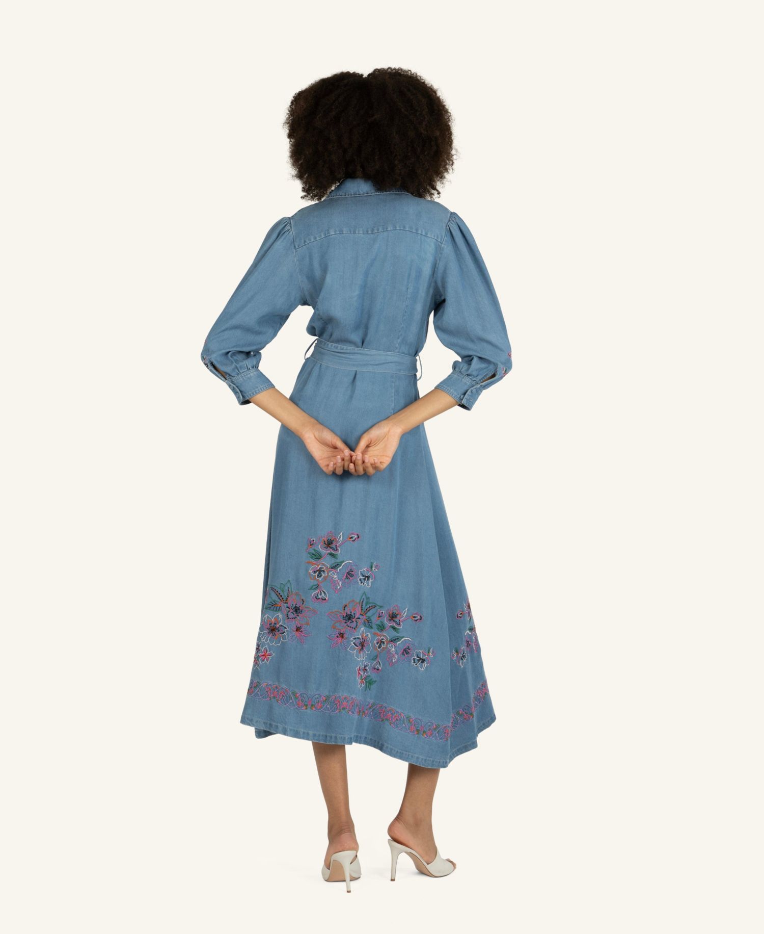Women's Lynn Dress with Flower Embroidery