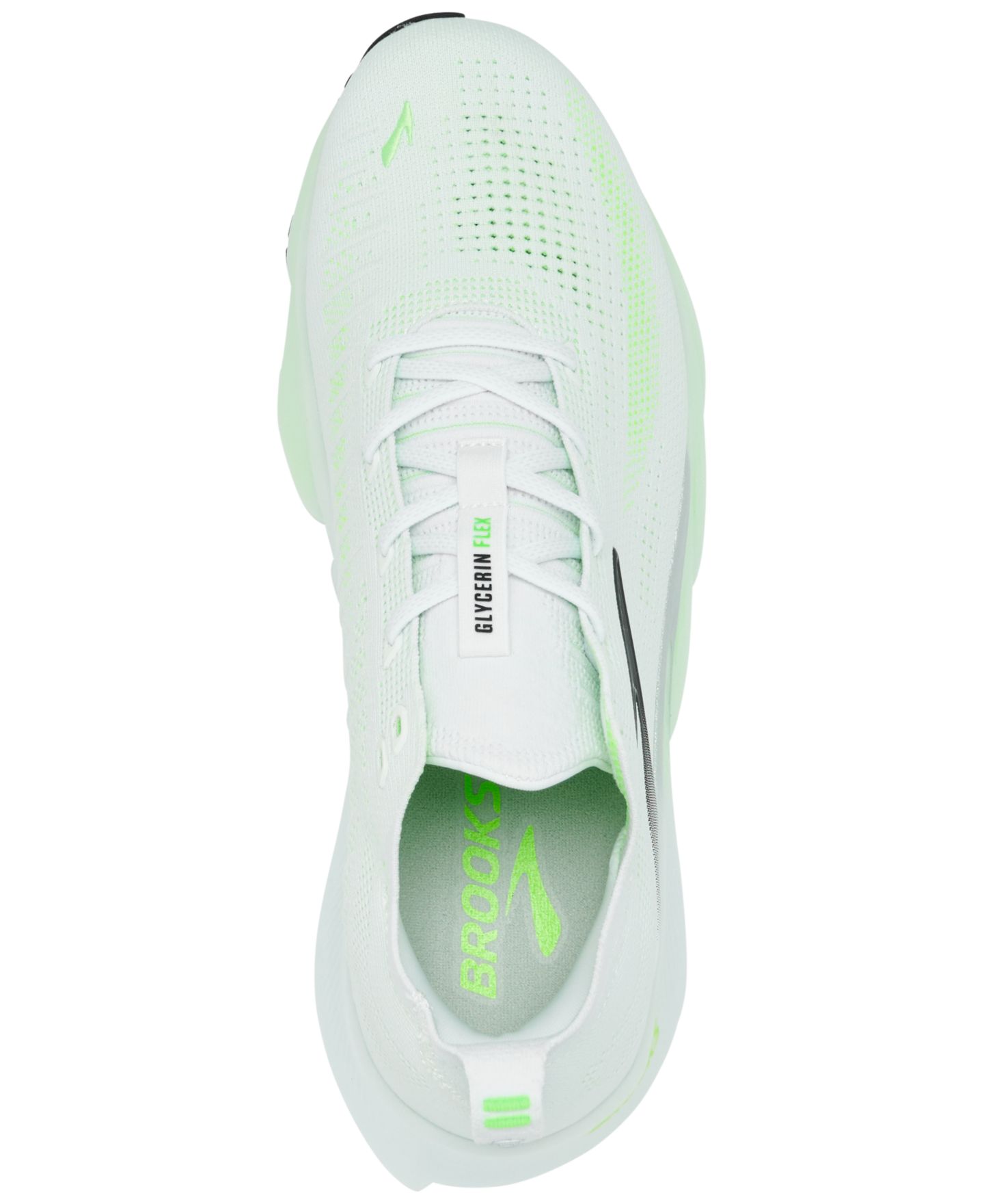 Мужские кроссовки Brooks Glycerin Flex Running, цвет: Белый / Зелёный — фото 4
