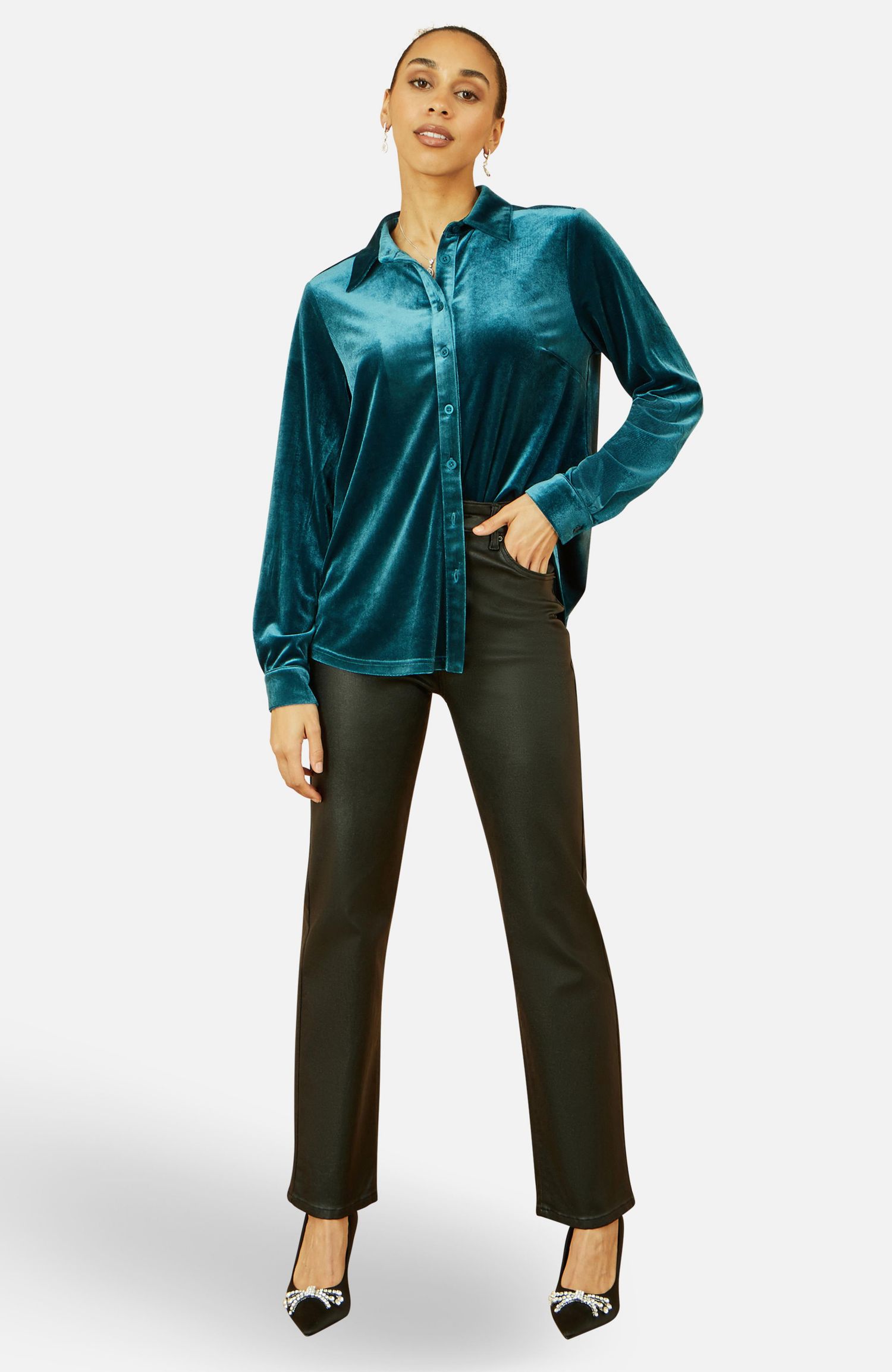 Women's Velvet Relaxed Fit Shirt