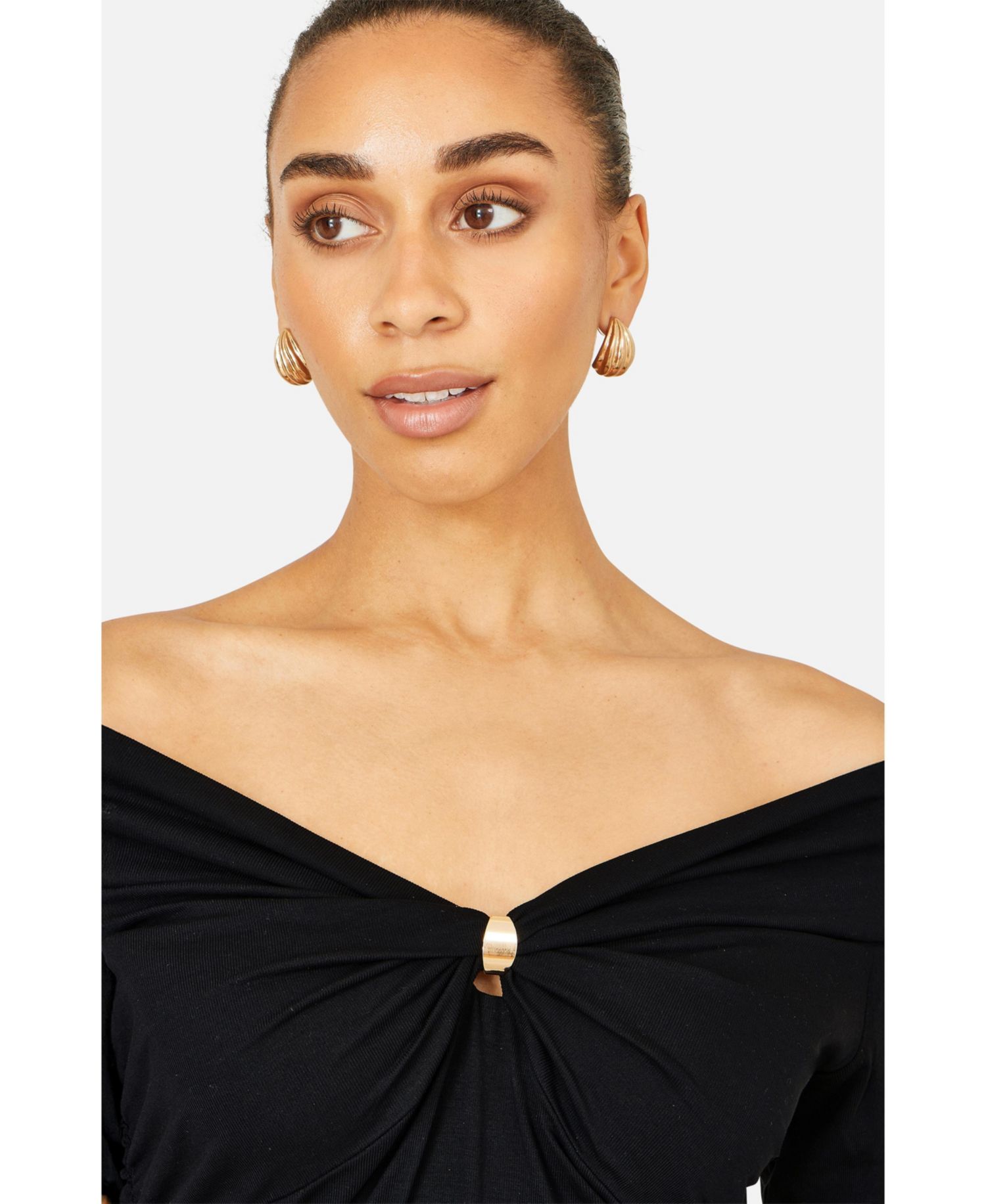 Women's Bardot Long Sleeve Jersey Top