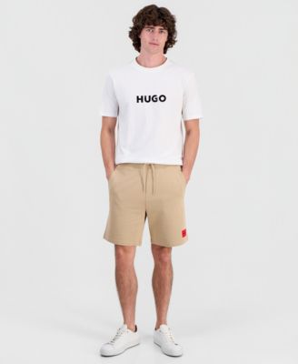 HUGO by Men's Diz222 Logo Patch Jersey Shorts