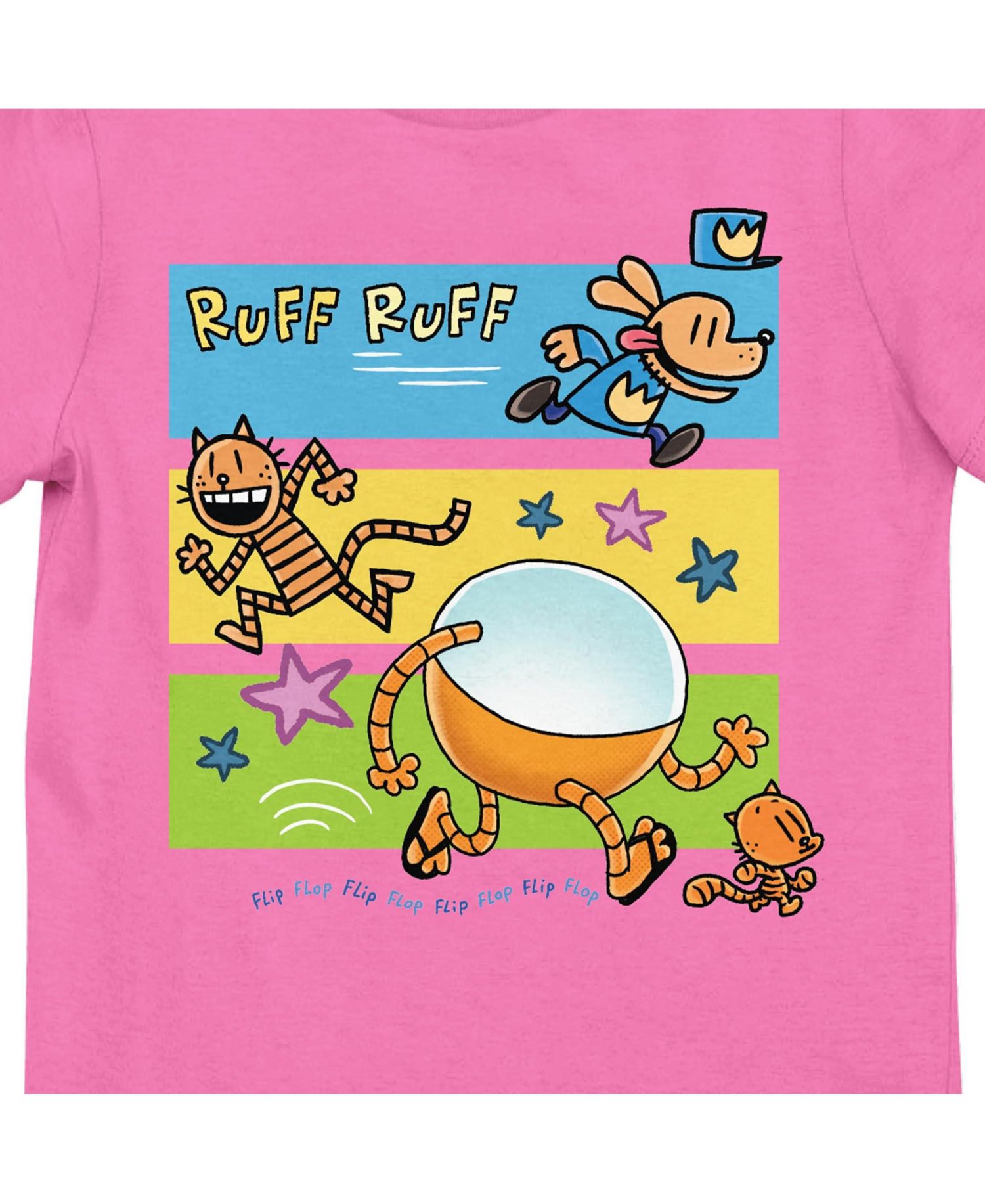 Li'l Petey and 80-HD running on Pink Short Sleeve Girls T-Shirt-XL