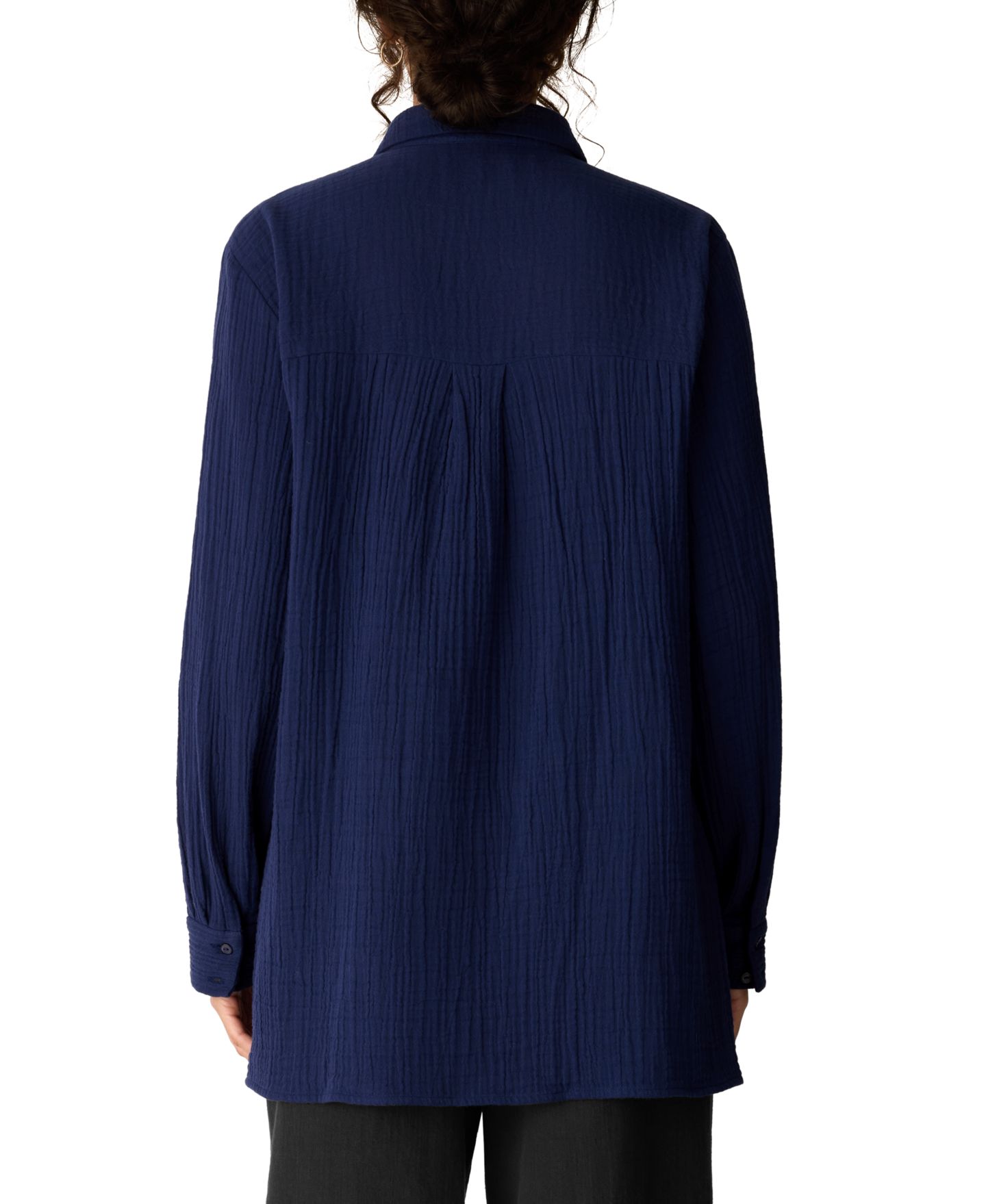 Женская рубашка Eileen Fisher Classic Collar, Regular And Plus, цвет: Deep Dive — фото 3