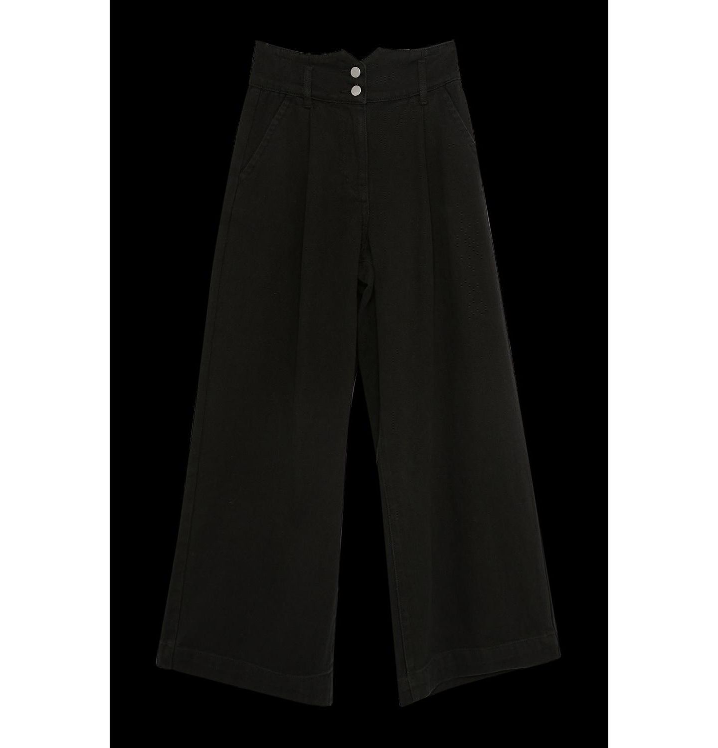 Женские джинсы Karen Millen Denim Wide Leg High Waisted, цвет: Чёрный — фото 3