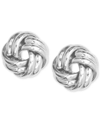 Anne Klein Knot Stud Earrings - Silver 22$