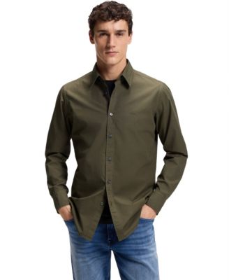 Men's Cotton Poplin Regular-Fit Dress Shirt