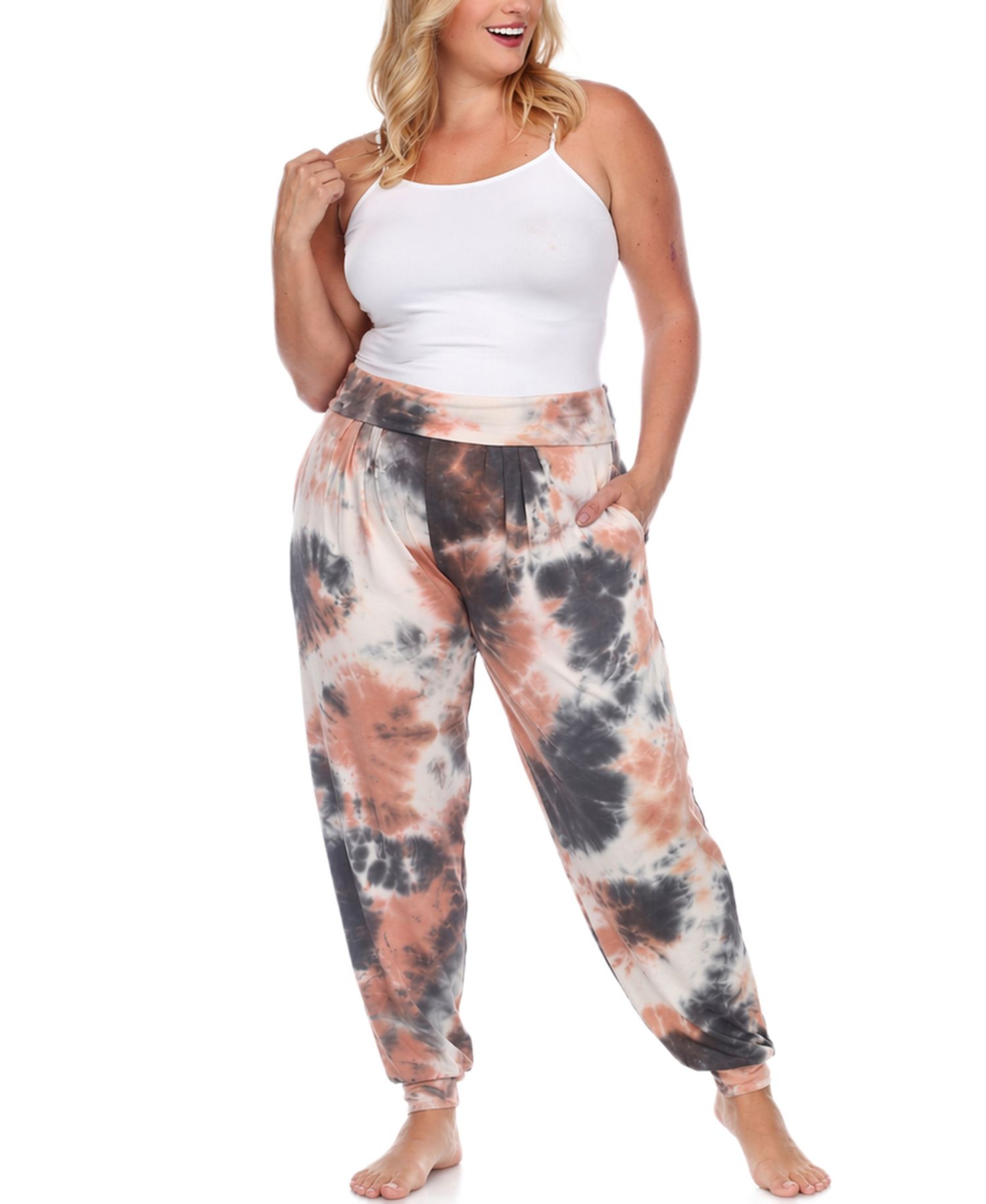 Plus Size Tie Dye Lounge Jogger Pants