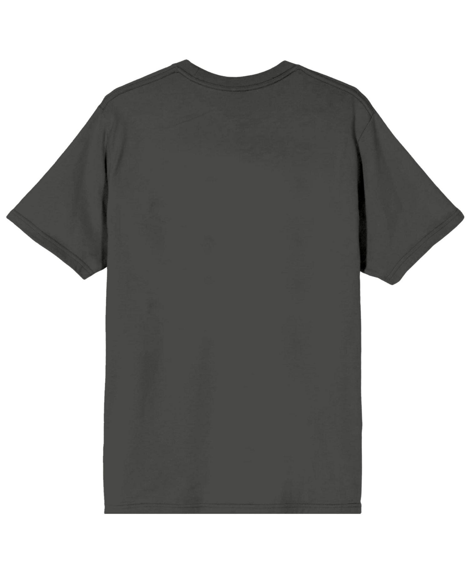 Men's White Logo Adult Charcoal Crew Neck Short Sleeve T-shirt