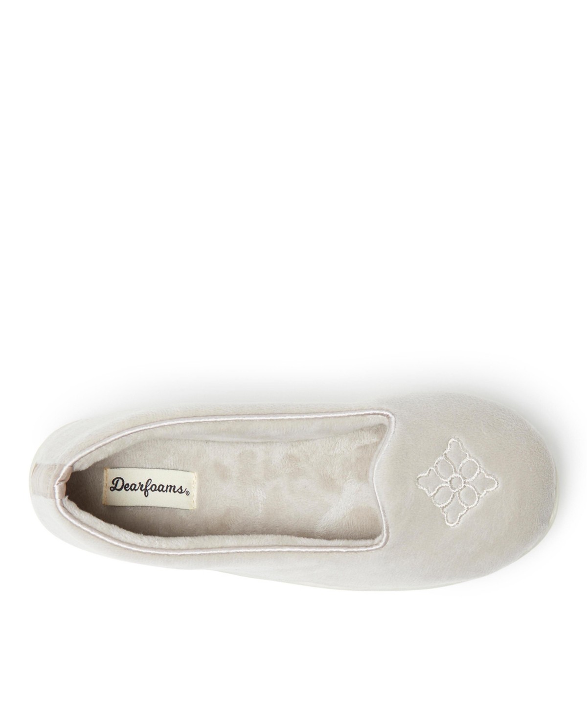Женские Dearfoams Womens Rebecca Microfiber Velour Closed Back House Slipper — фото 7