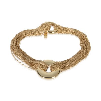 Pre-Owned Tiffany and Co Yellow Gold Multistrand Toggle Bracelet