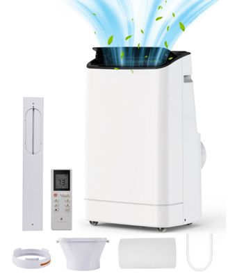 14,000 BTU Portable Air Conditioner, 3-in-1 Cooling, Fan and Dehumidifier, Smart Sleep Mode, Remote, Window Kit