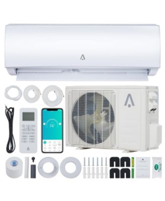 9000 BTU Mini Split AC and Heat Pump, 19 SEER2 Inverter, WiFi and Remote Control, Cools 450 Sq. Ft, Installation Kit