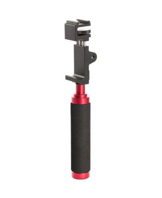 SR-BSP1 Aluminum Smartphone Holder with Stabilizing Handle and Mounting Shoe for Microphones, Wireless Receivers and Lights