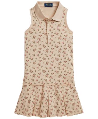 Girls' 2T-6X Floral Stretch Mesh Polo Shirt and Skort, 2-Piece Set